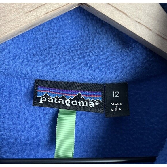 Vintage Patagonia Women’s 12 Full Zip Fleece Jacket Blue - Made in USA - Picture 5 of 8